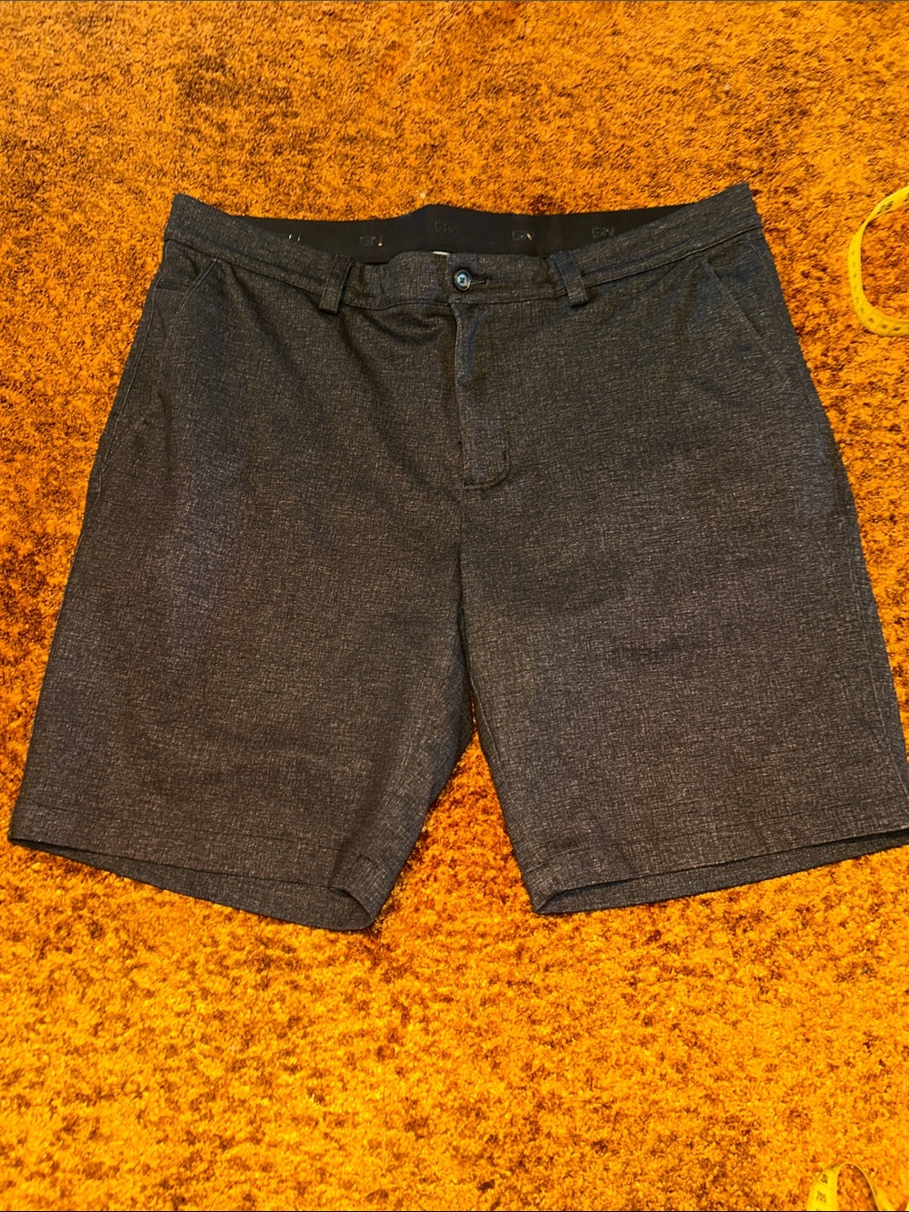 Men's Dark Charcoal Flat Front Shorts - Unbranded